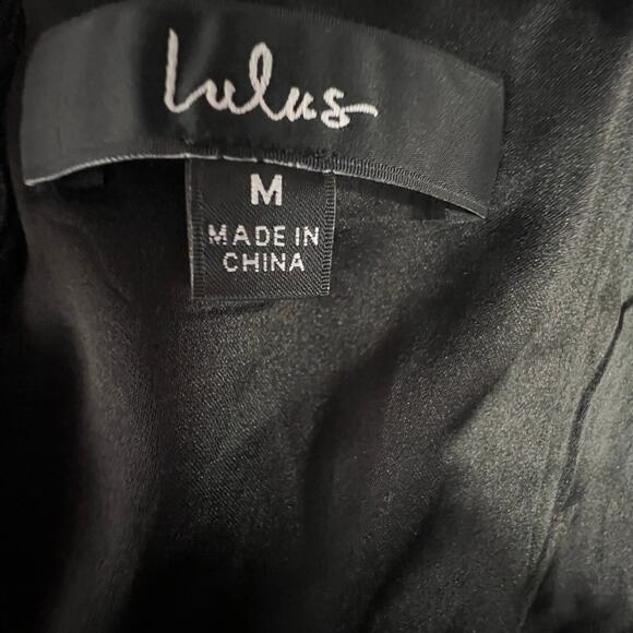 Lulus Rule The Runway Black Mesh Tulle Bustier Tiered Maxi Dress M Formal Party - Picture 7 of 15